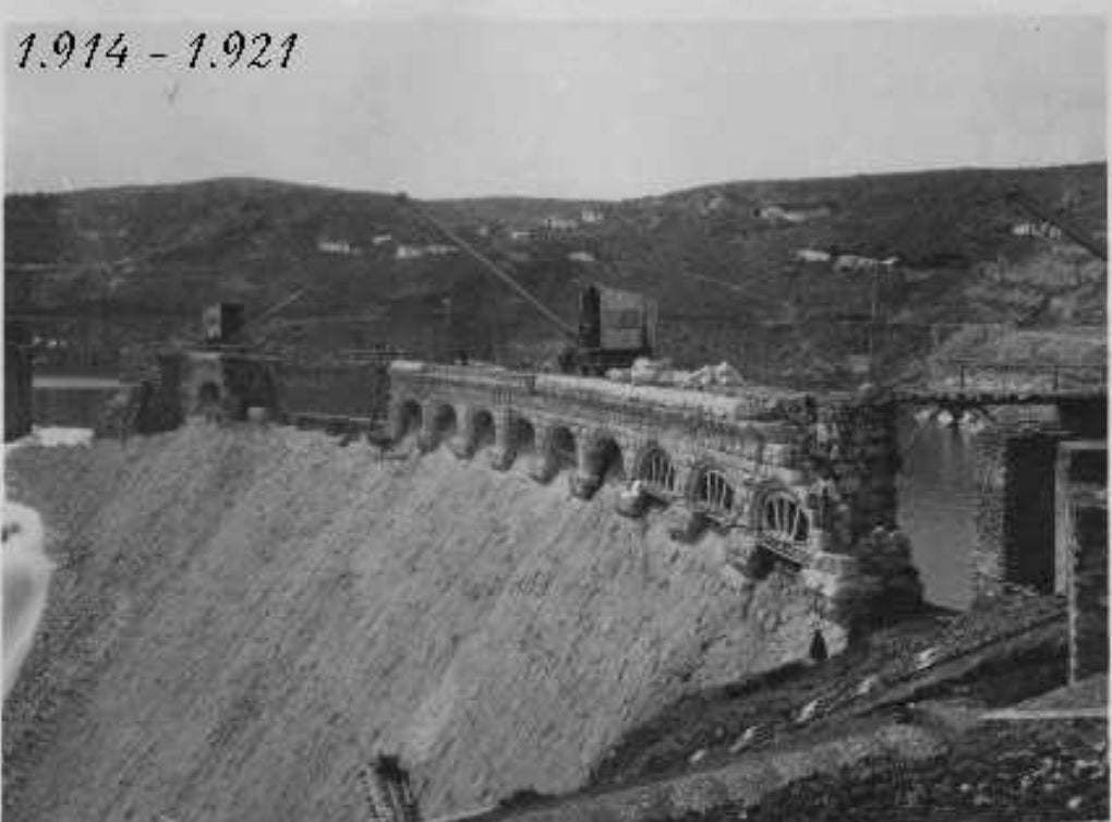 Construcción del pantano de El Chorro