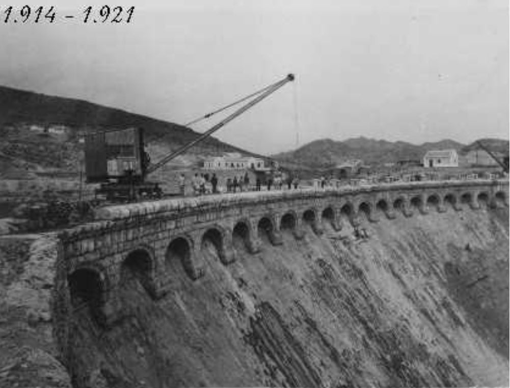 Construcción del pantano de El Chorro