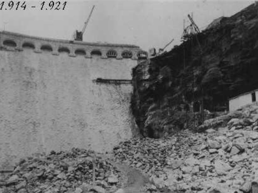 Construcción del pantano de El Chorro