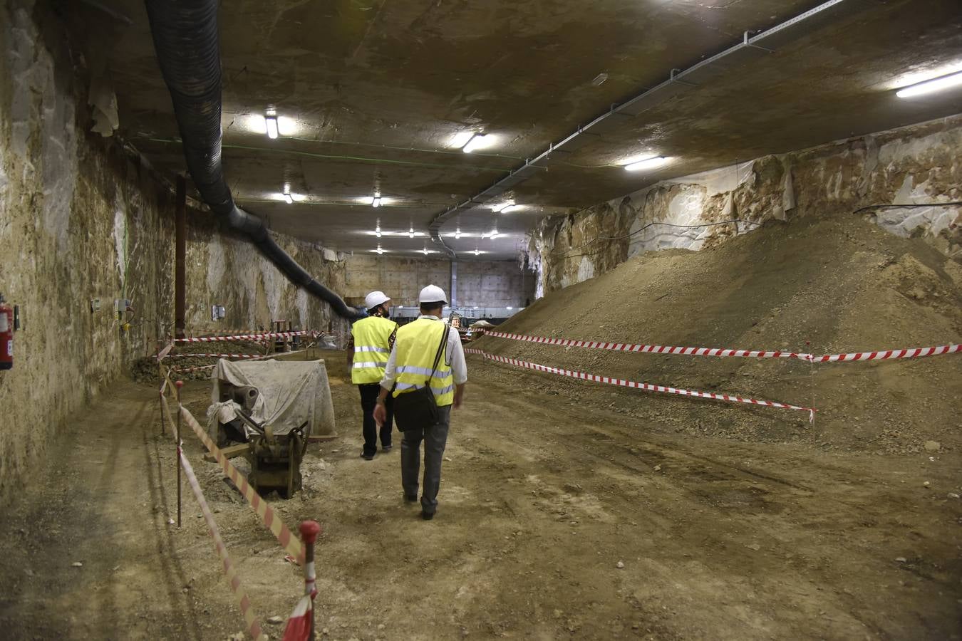 Las obras del túnel del metro en Callejones del Perchel, en imágenes