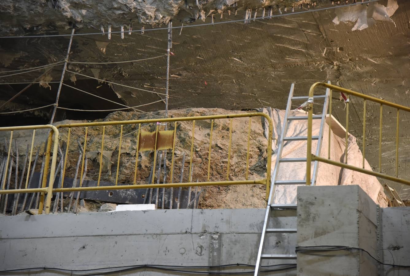 Las obras del túnel del metro en Callejones del Perchel, en imágenes