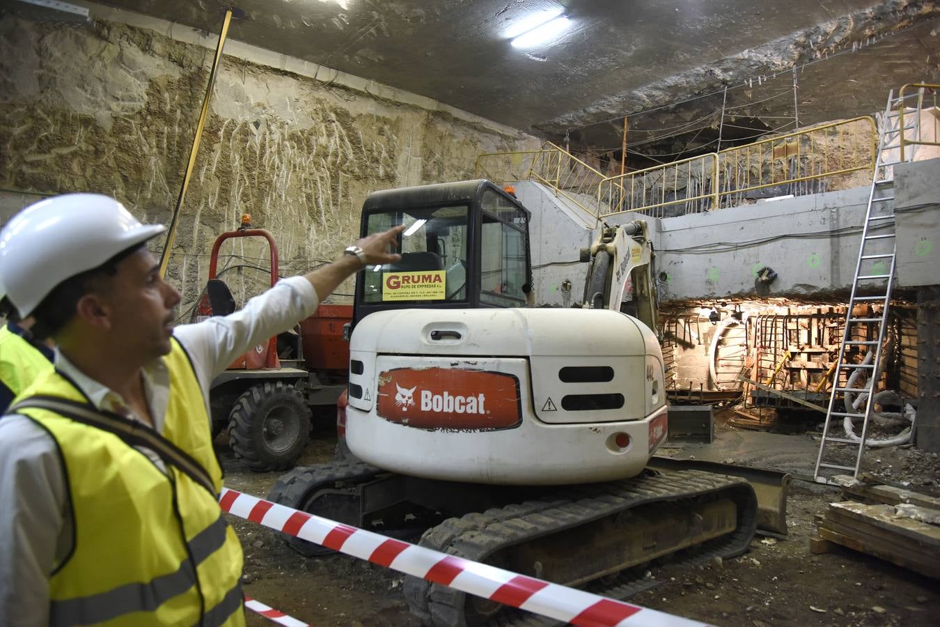 Las obras del túnel del metro en Callejones del Perchel, en imágenes