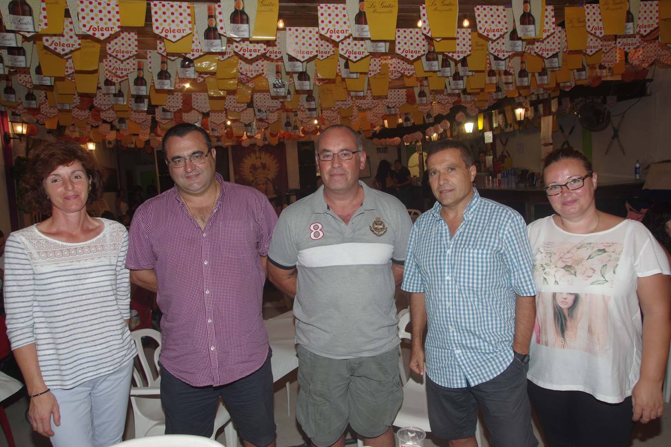 Graciela Constantinescu, José Sánchez, José Blázquez (presidente de los feriantes de Málaga), Aurelio Medina y Georgiana Dumitru.