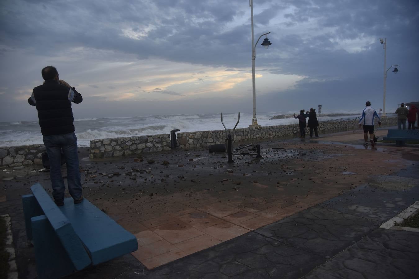Fotos del temporal de este domingo en Málaga capital