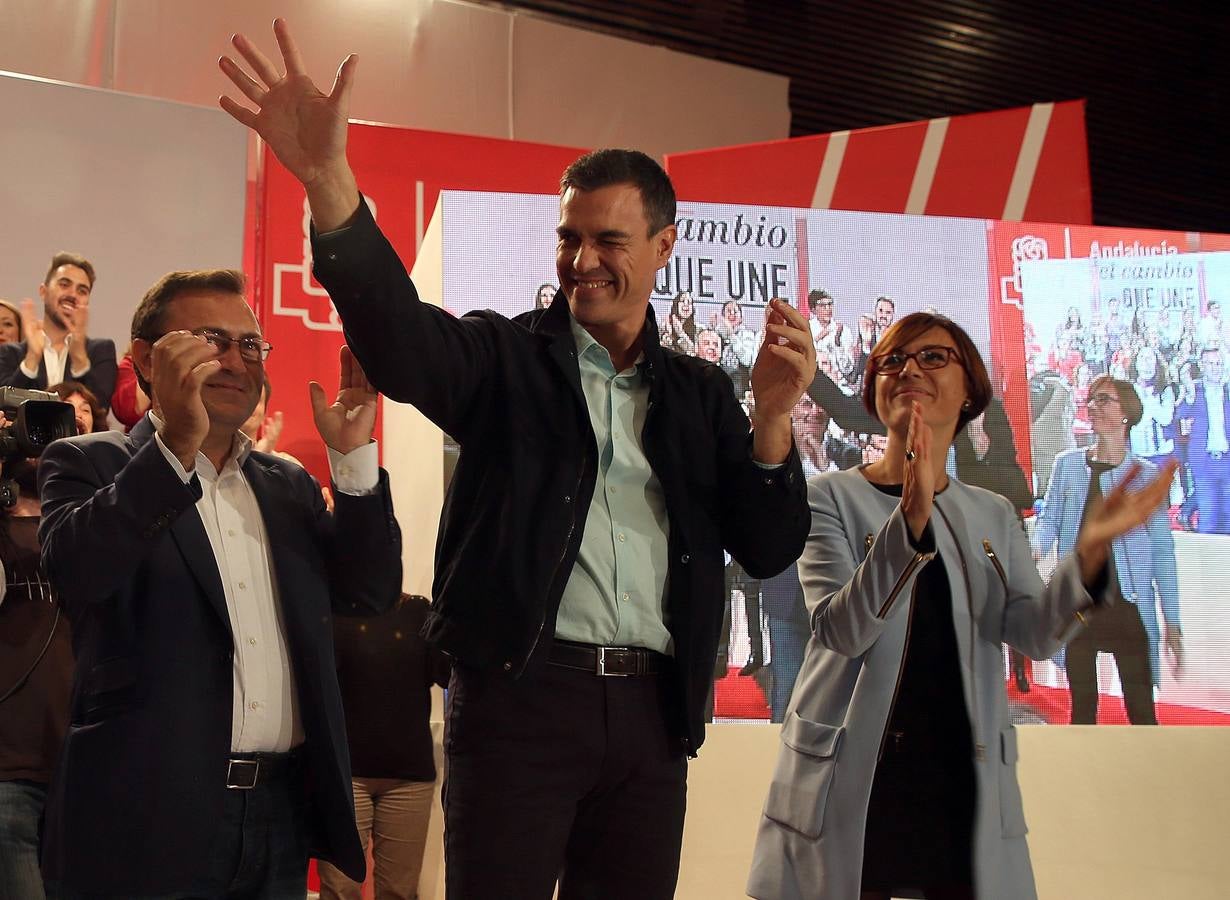 El mitin de Pedro Sánchez en Málaga, en fotos