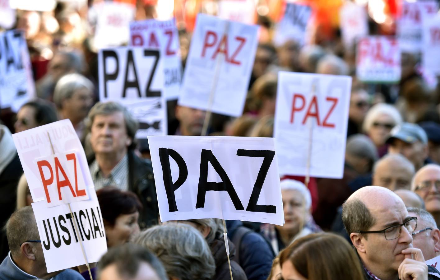 Manifestación contra el terrorismo y la guerra