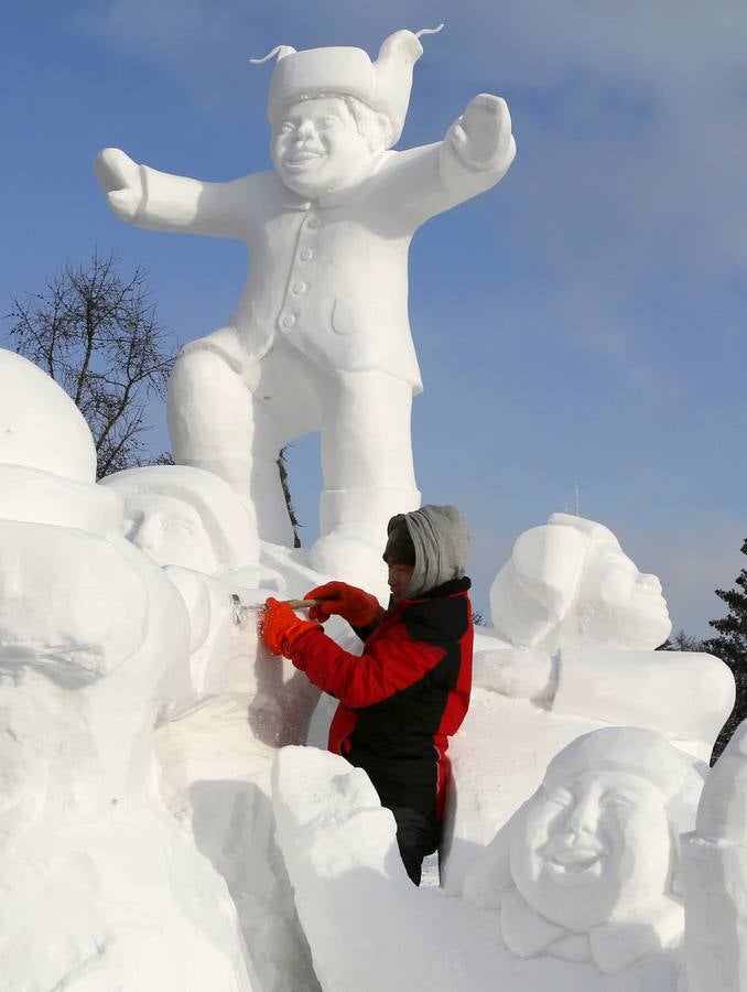 Maravillas hechas con nieve en Siberia