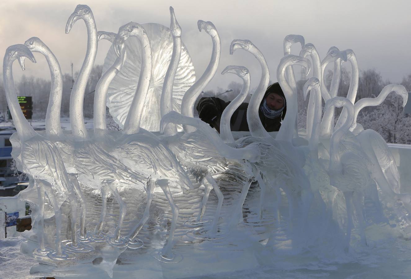 Maravillas hechas con nieve en Siberia