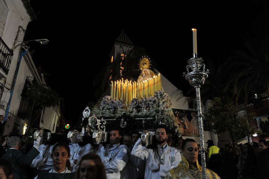 Fotos de la procesión del Cristo atado a la columna en Marbella