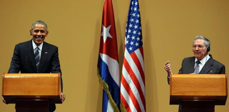 Imágenes históricas en la visita de Obama a Castro