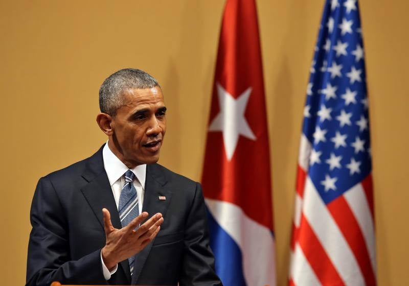 Imágenes históricas en la visita de Obama a Castro