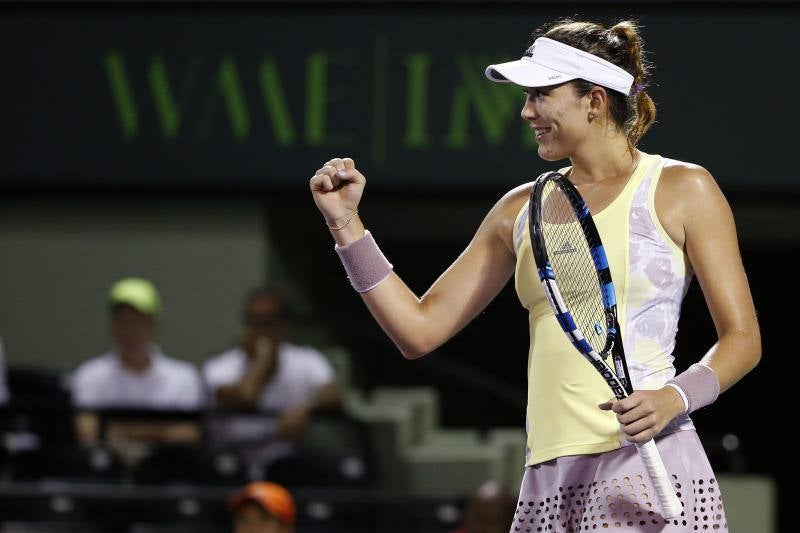 La tenista Garbiñe Muguruza vence a Nicole Gibbs