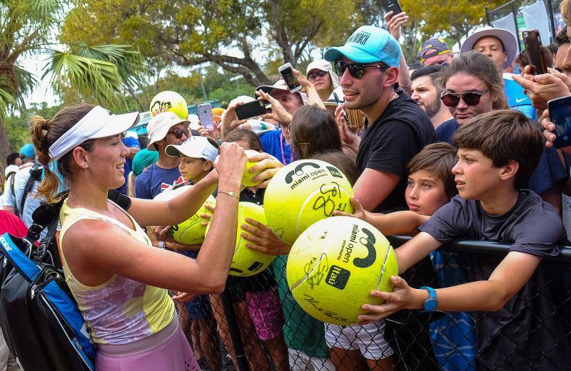 La tenista Garbiñe Muguruza vence a Nicole Gibbs