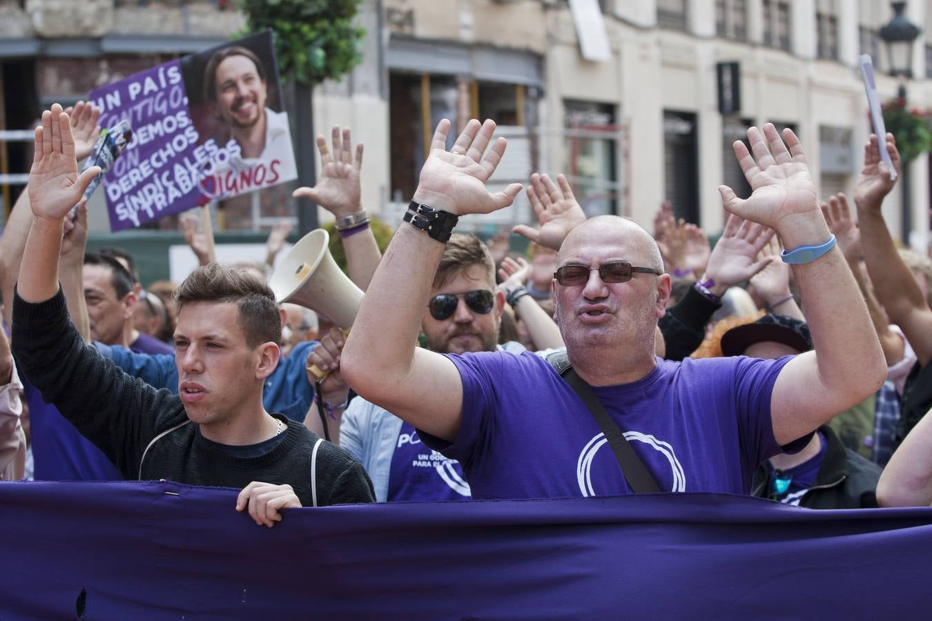 La manifestación del 1 de mayo de Málaga, en imágenes