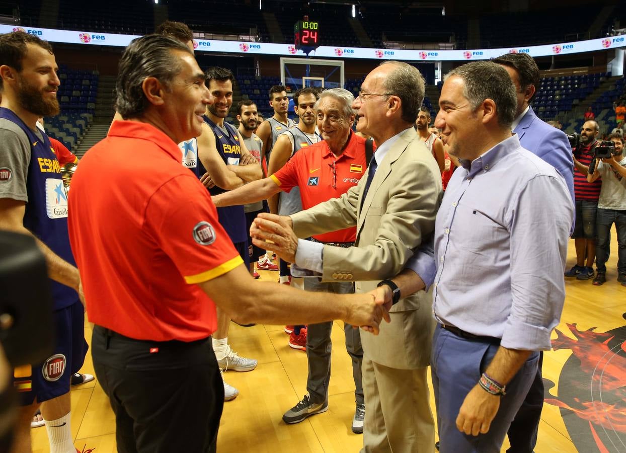 La selección española de baloncesto en Málaga