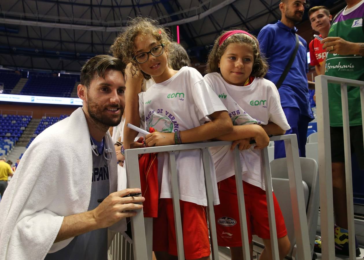 La selección española de baloncesto en Málaga