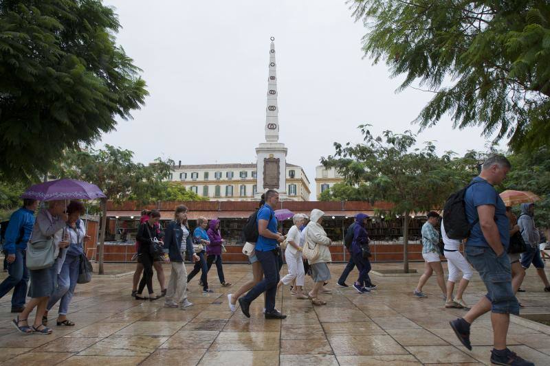 Fotos de las primeras lluvias del otoño en Málaga