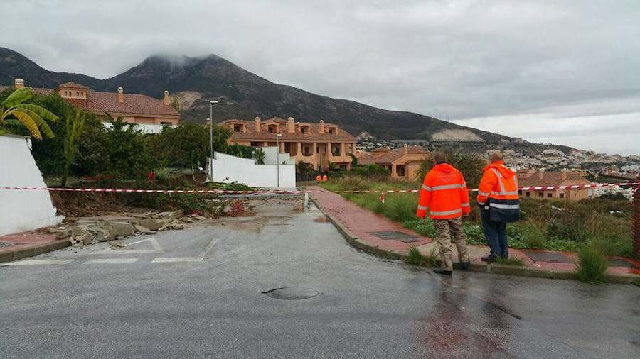 En imágenes, las consecuencias de las fuertes lluvias en Málaga