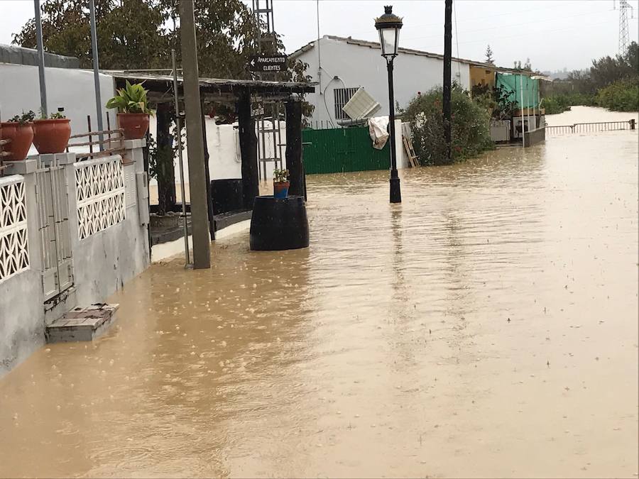 La tromba de agua en Málaga se ceba con Cártama