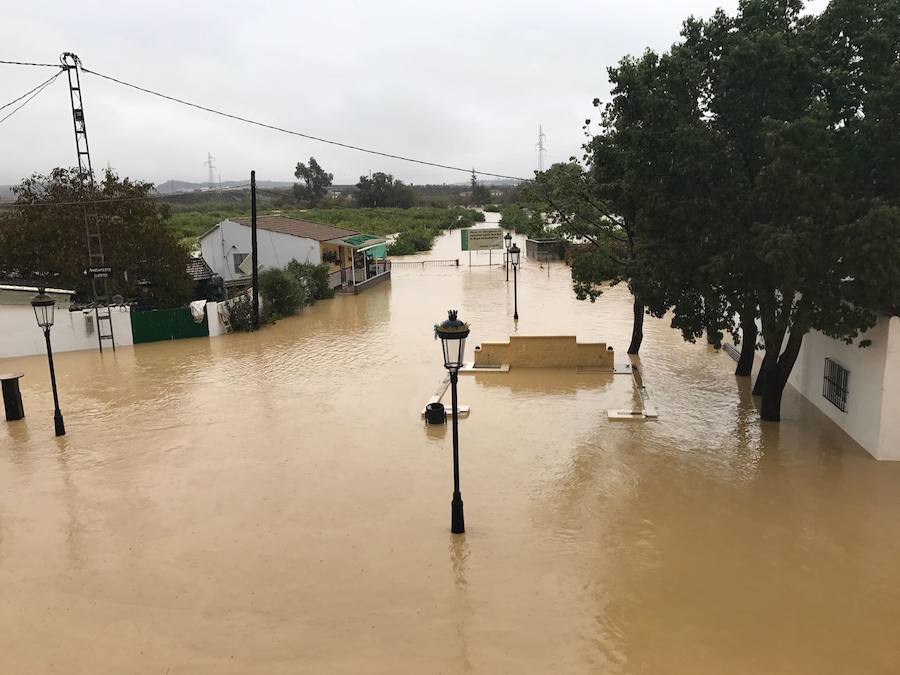 La tromba de agua en Málaga se ceba con Cártama