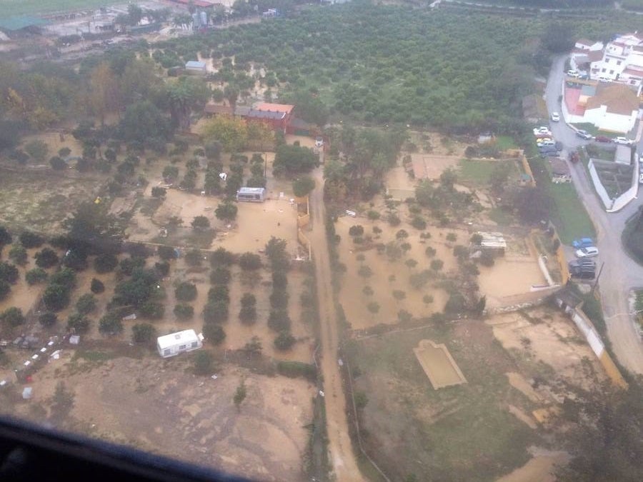 Fotos de la provincia de Málaga desde el aire el día después de la tromba