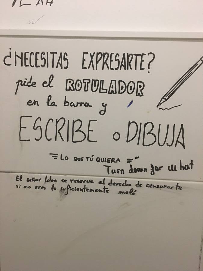 Sr Lobo fomenta la creatividad en sus paredes: hasta en los baños