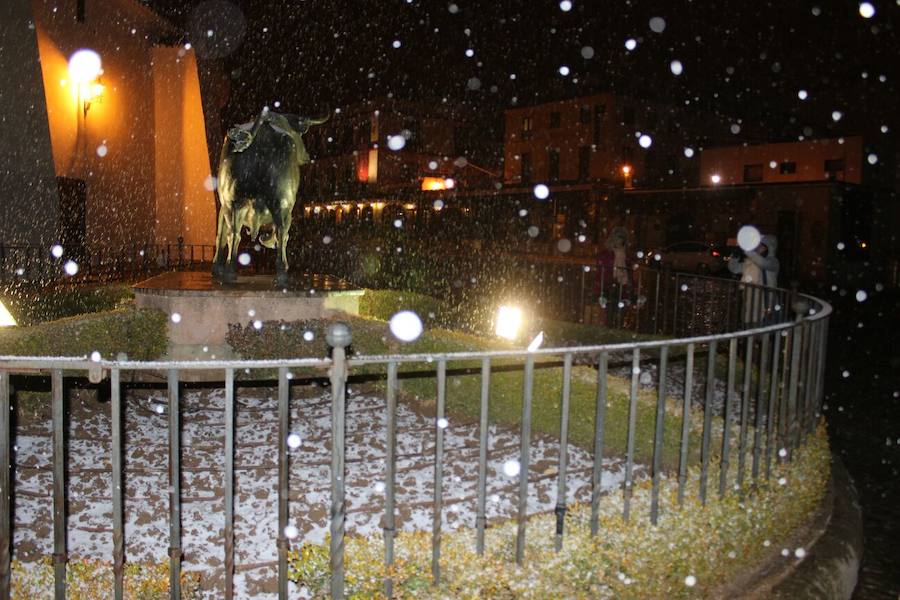 Ronda. Nieva junto a la plaza de toros