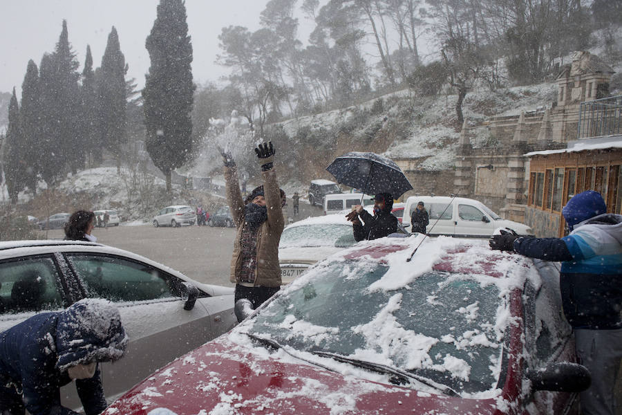 La nieve llega a los Montes de Málaga