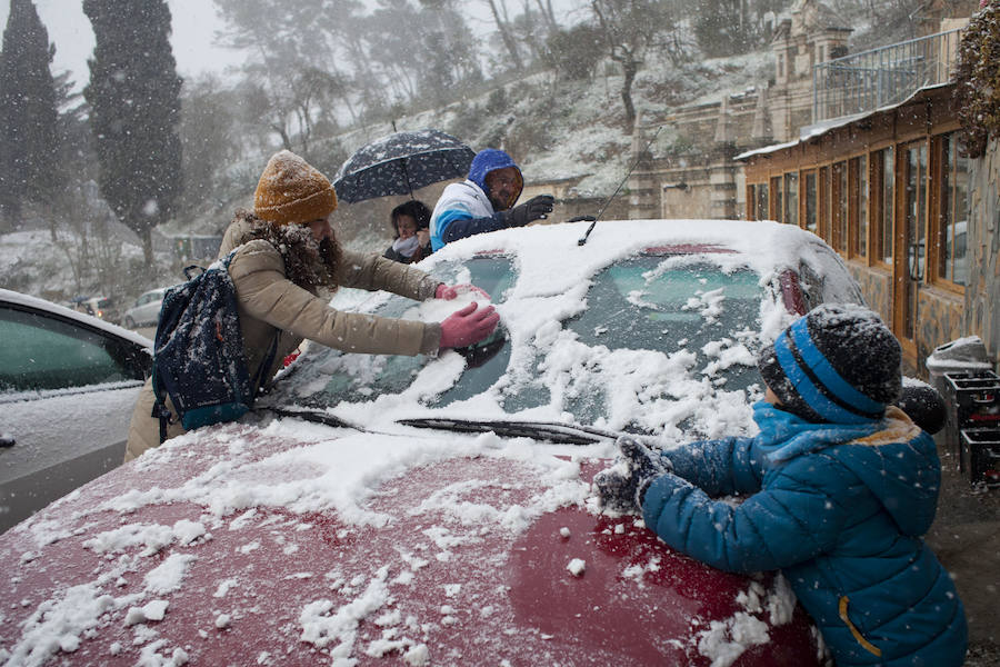 La nieve llega a los Montes de Málaga