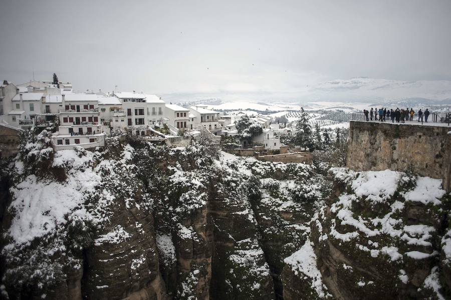 La espectacular nevada de Ronda, en imágenes