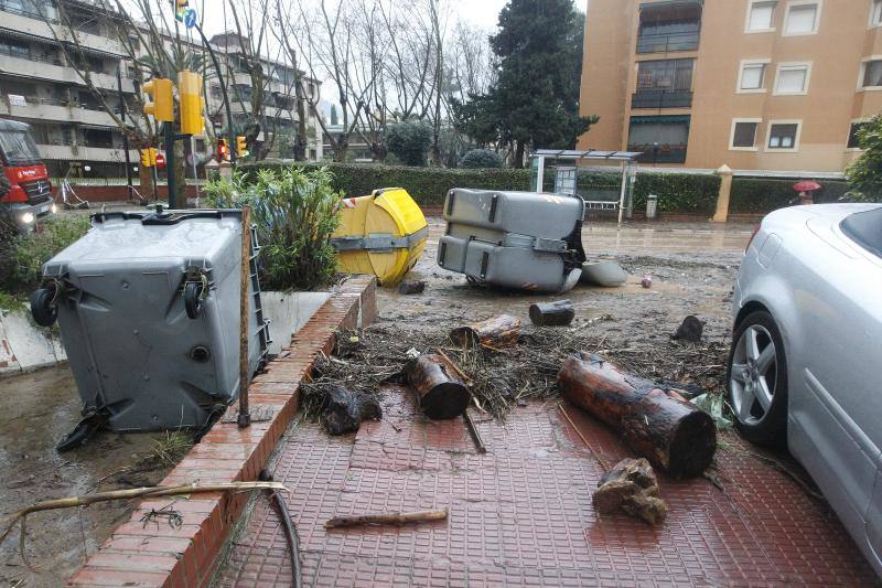 Los efectos de la tromba de lluvia y granizo, en fotos de Fernando González