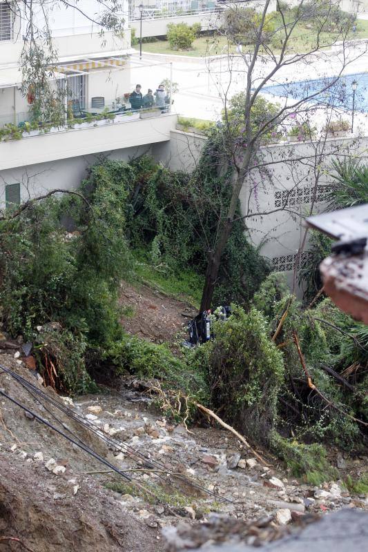 Los efectos de la tromba de lluvia y granizo, en fotos de Fernando González