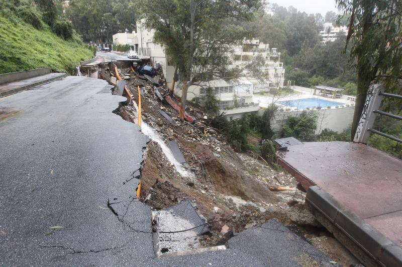 Los efectos de la tromba de lluvia y granizo, en fotos de Fernando González