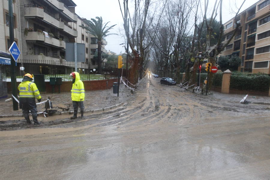 Los efectos de la tromba de lluvia y granizo, en fotos de Fernando González