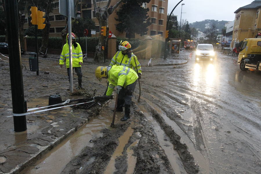 Los efectos de la tromba de lluvia y granizo, en fotos de Fernando González