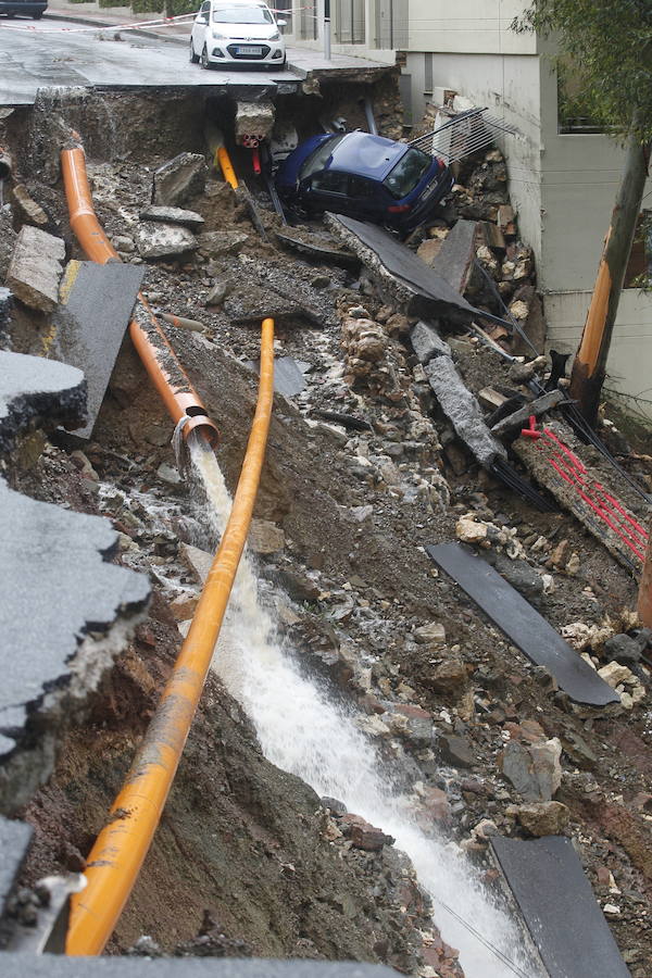 Los efectos de la tromba de lluvia y granizo, en fotos de Fernando González