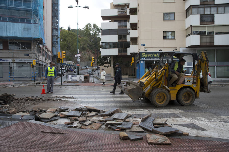 Así ha afectado la tromba de agua a Málaga capital