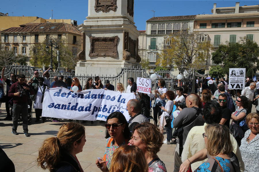 La tercera marcha por la sanidad en Málaga, en imágenes