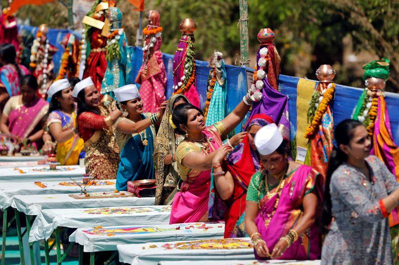 Fotos del festival hindú Gudi Padwa, el Año Nuevo de Maharashtrian