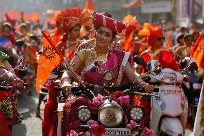 Fotos del festival hindú Gudi Padwa, el Año Nuevo de Maharashtrian