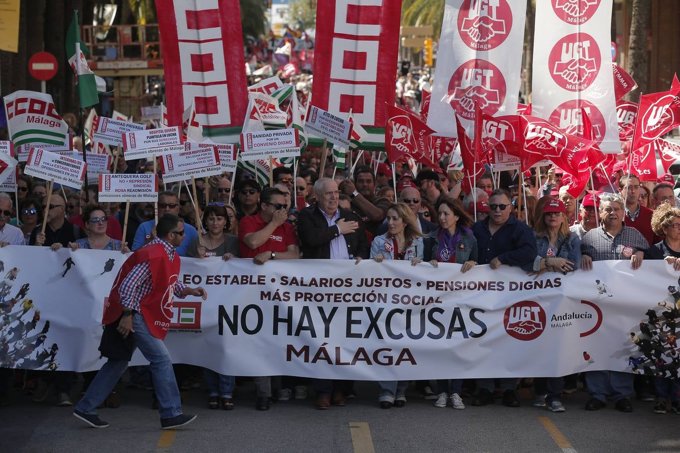 Las mejores fotos de la manifestación del 1 de mayo en Málaga