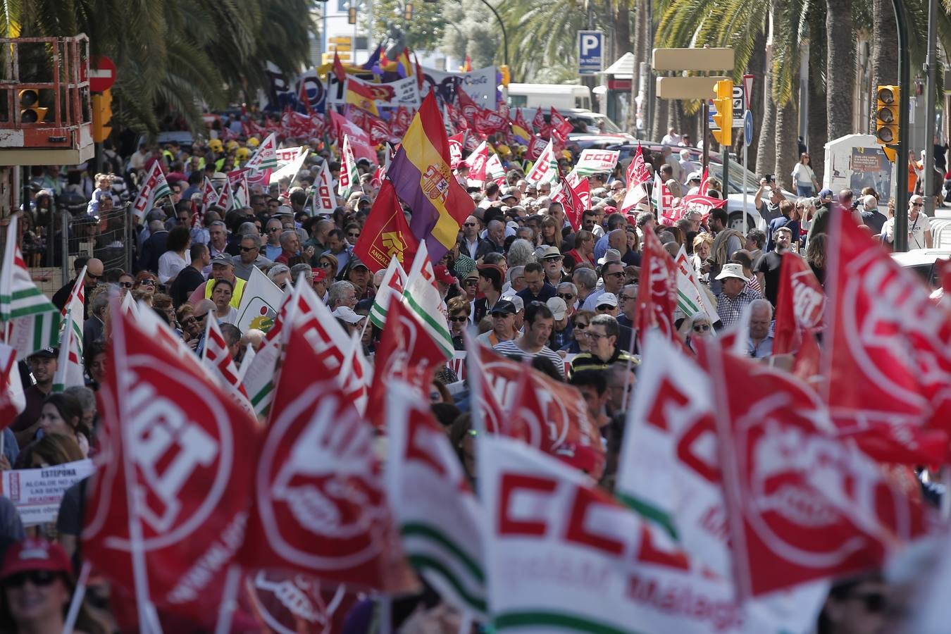 Las mejores fotos de la manifestación del 1 de mayo en Málaga