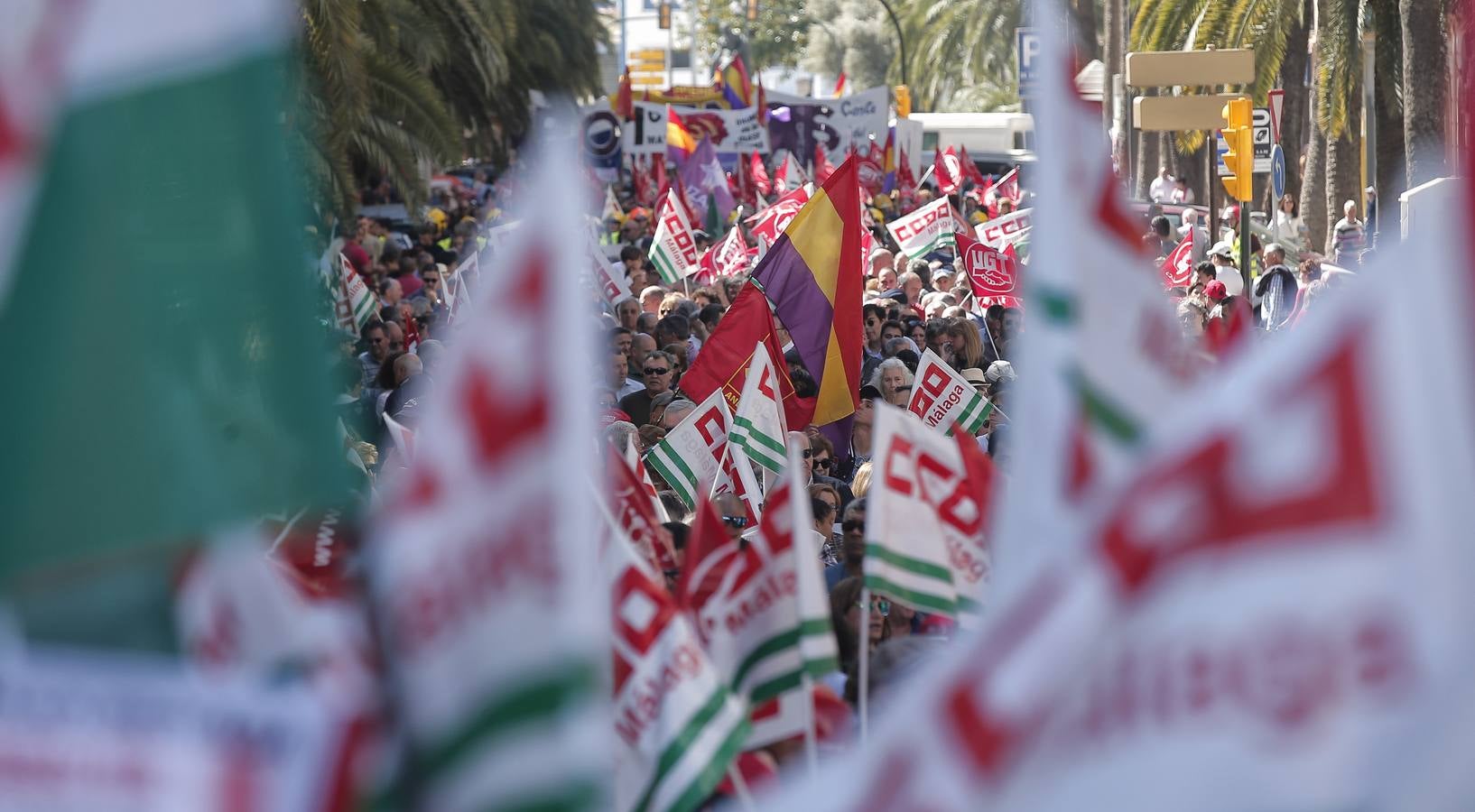 Las mejores fotos de la manifestación del 1 de mayo en Málaga