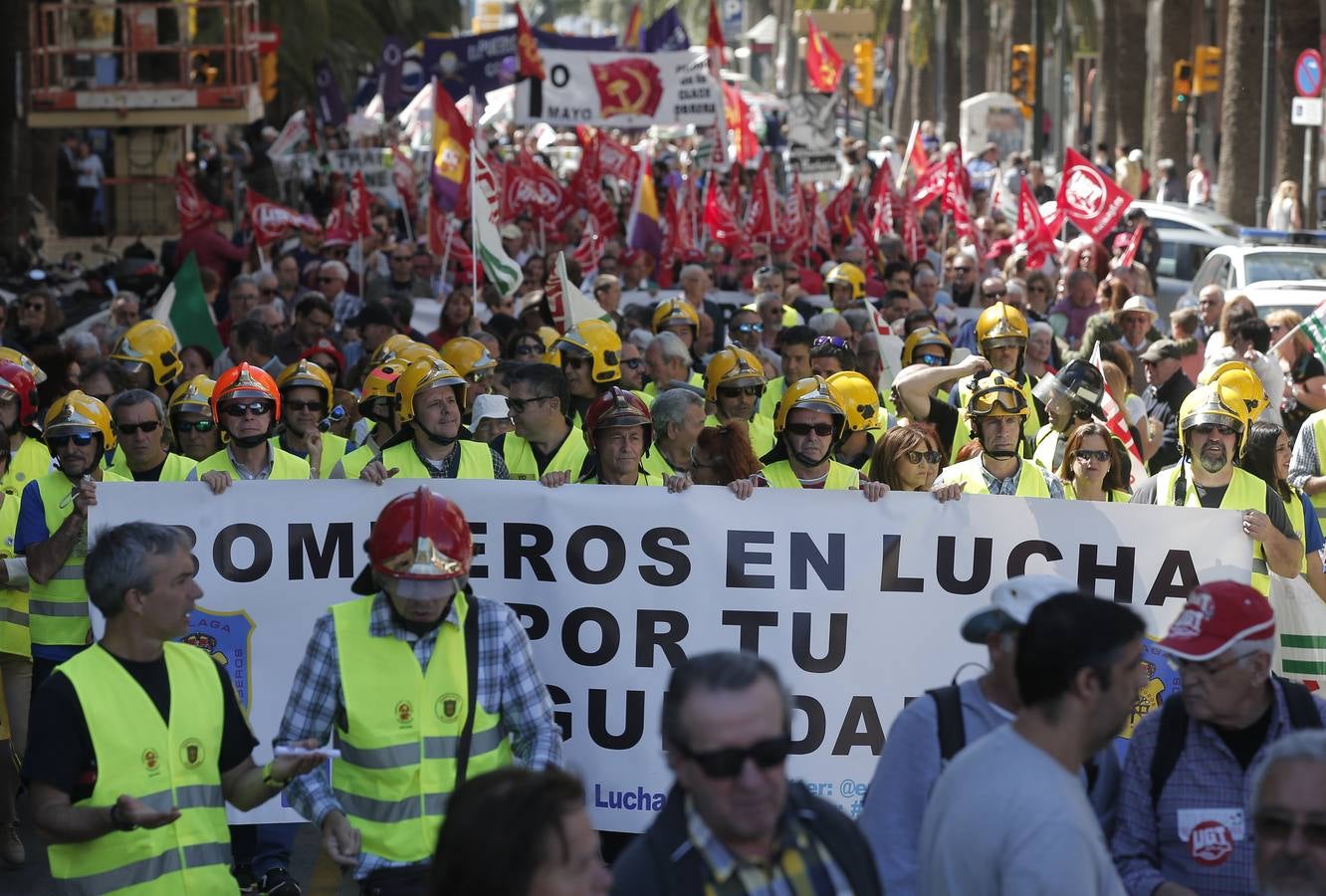 Las mejores fotos de la manifestación del 1 de mayo en Málaga