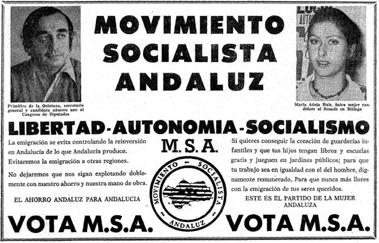 Anuncios electorales de la campaña del 15-J en Málaga