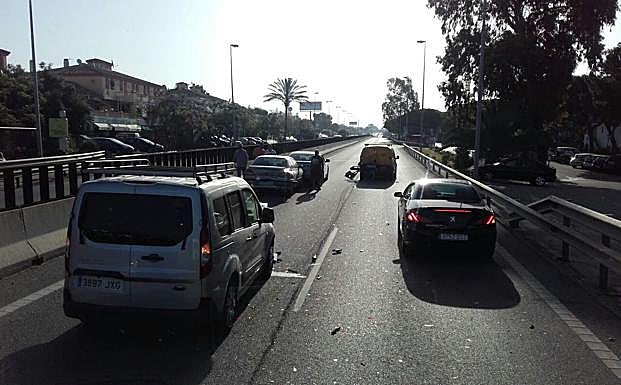 Imagen del inicio de las retenciones en la A-7.