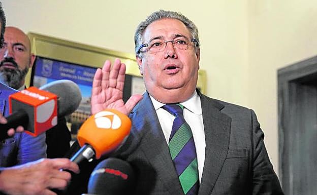 Juan Ignacio Zoido, esta mañana en un curso sobre terrorismo en El Escorial.