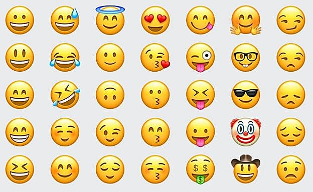Varios emojis.