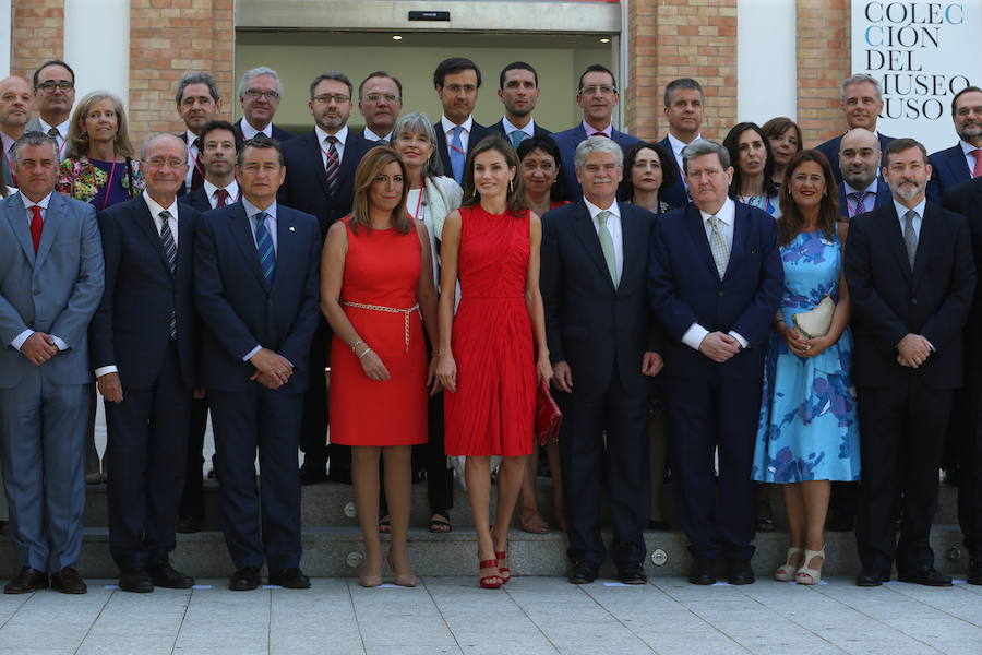 La monarca ha acudido a la apertura oficial del encuentro de los directores del instituto Cervantes en el Museo Ruso 