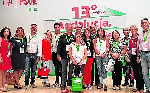 Los delegados sanchistas de Málaga en el cónclave